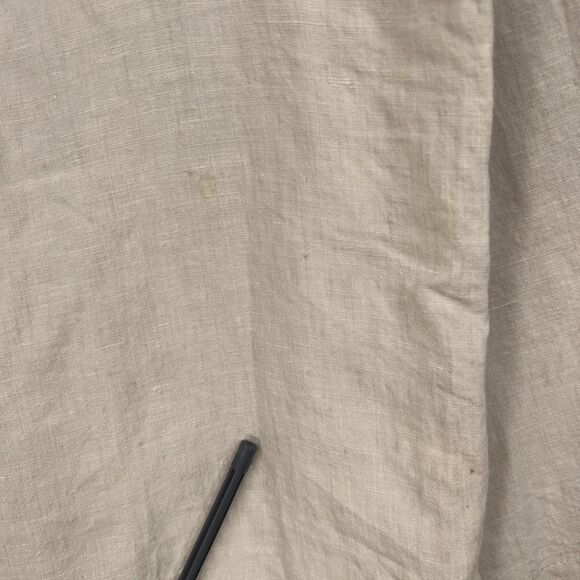 GAP Pants Womens 12 Beige Linen Wide Leg Culottes Cropped Pleated Minimal Resort - Picture 10 of 16